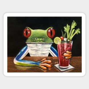 "Bloody Mary Frog" - Frogs After Five collection Sticker